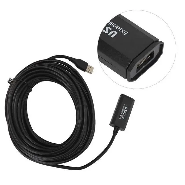 Alt view image 4 of 5 - POENVFPO USB Extension Cable, 33 Foot Long Active USB for Stable 480 Mbps Transfer, High-Speed Data Cord for Office Home Gaming Setup, Printer Mouse Keyboard Fax Camera Use