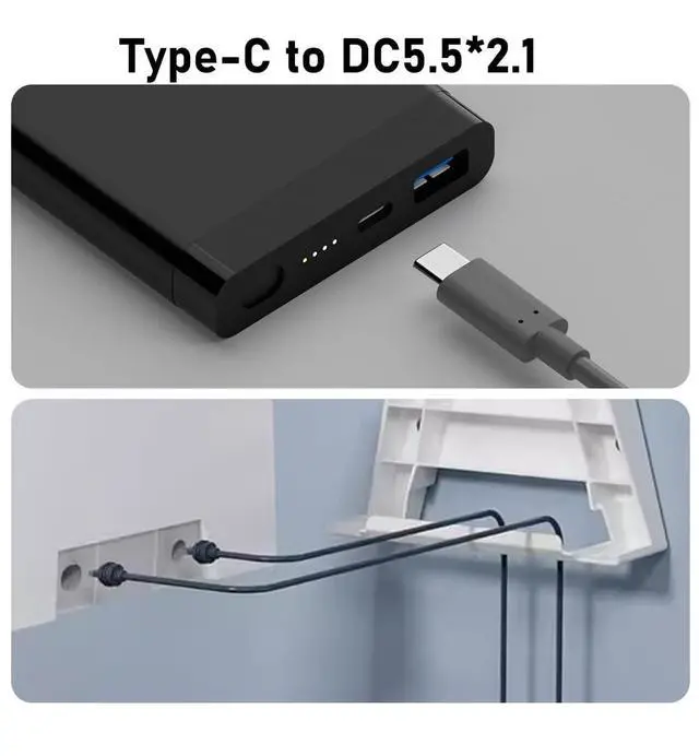 Alt view image 5 of 5 - RAINSUNG Waterproof Starlink Mini USB C to DC Power Cable Cord, Work with PD USB-C 20V 5A 100W or More Fast Charger/Power Bank/Car Charger or Other PD Source 18AWG (5m Length)