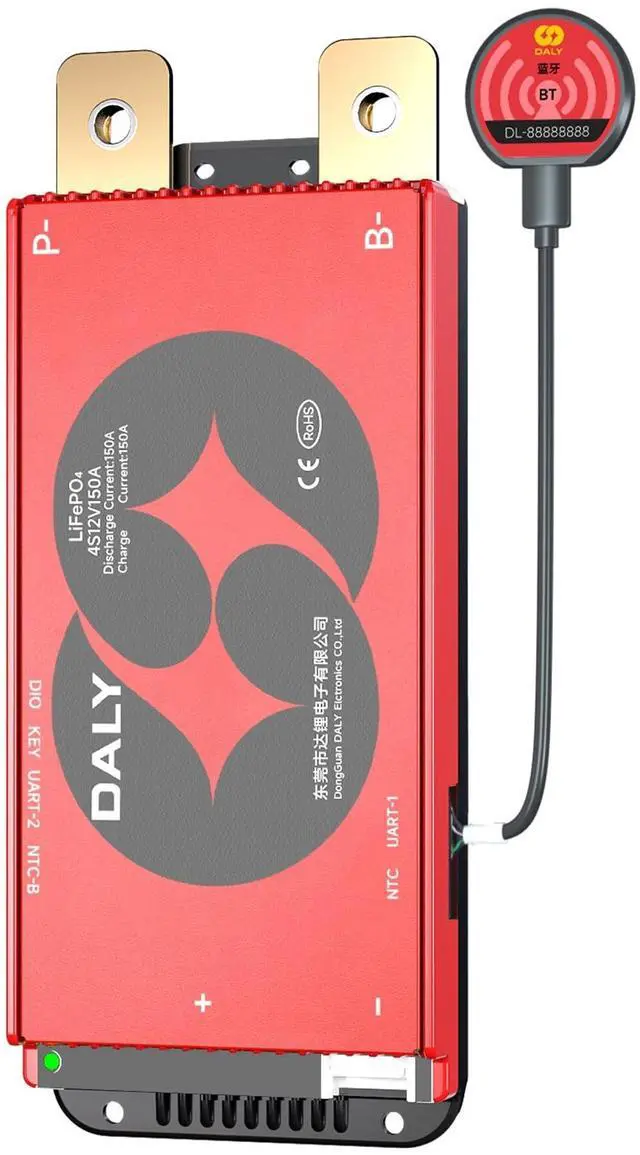 Main image of DALY BMS 12V 4S 150A LiFePO4 - Smart Bluetooth Battery Protection Board for 12 Volt Lithium Battery Pack for RV Trolling Motor Portable Power Station