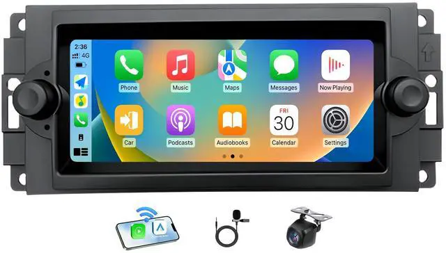 Main image of 4Core+64GB ROM Car Radio for Dodge Ram 2006 2007 2008: 1280x800 IPS Touchscreen for Chrysler 300 /300C 2005 2006 2007,for Jeep Grand Cherokee 2005 2006 2007 CarPlay/Android Auto Bluetooth 5G WiFi GPS