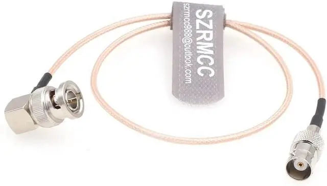 Main image of SZRMCC SDI Cable BNC Male Right Angle to BNC Female 3G HD SDI Cable RG179 75ohm RF Coaxial Extension Cable for Blackmagic ARRI RED Camera Monitor Radio Recorder (45cm)