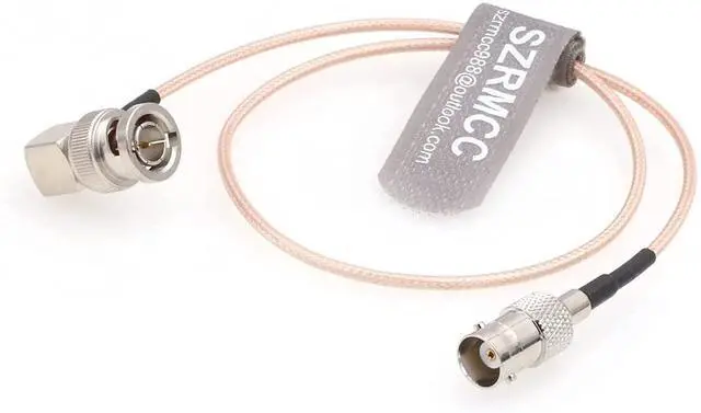 Alt view image 2 of 5 - SZRMCC SDI Cable BNC Male Right Angle to BNC Female 3G HD SDI Cable RG179 75ohm RF Coaxial Extension Cable for Blackmagic ARRI RED Camera Monitor Radio Recorder (45cm)