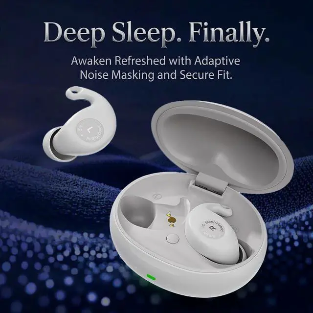 Alt view image 3 of 5 - Bluripp Sleepals Hybrid Adaptive Noise Cancelling Earbuds for Sleeping, Smart ANC Sleep Buds with Secure Fit
