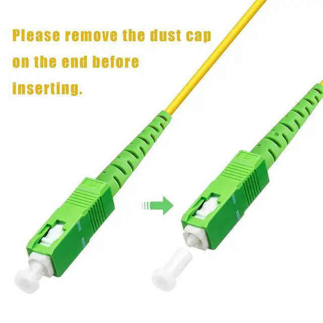 Alt view image 5 of 5 - Bangun 10Pack - 3m SC/APC to SC/APC Fiber Optic Internet Cable, Single Mode Patch Cable, Fiber Optic Jumper Optical Patch Cord - SIMPLEX - 9/125um - OS1/OS2 Compatible, LSZH Yellow