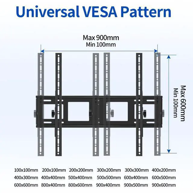 Alt view image 3 of 5 - HILLPORT Tilting TV Wall Mount Bracket Low Profile for Most 55 65 75 80 85 inch LED LCD OLED, Plasma Flat Screen Stand with VESA 900x600mm Weight up to 220lbs DT85