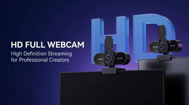 Alt view image 4 of 5 - TOYAYAYO 2K HD Webcam with Microphone, Noise Cancellation, Privacy Cover, Wide-Angle Lens, Auto Light Correction, Plug & Play USB Webcam for Laptop, Desktop, PC, Mac, Zoom, Skype, Streaming