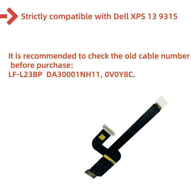 Alt view image 2 of 4 - HSSDTECH FHD LCD Screen Cable Display Cable Video Flex No-Touch Replacement for DELL XPS 13 9315 HDP33 0V0Y8C LF-L23BP DA30001NH11