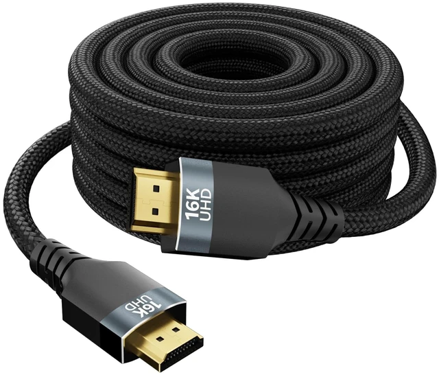 Main image of UPPDEFFST 16.5FT 96Gbps Ultra High Speed HDMI 2.2 Cable,Gold-Plated Connectors,Supports 16K@60Hz,4K@240/480Hz,Dynamic HDR10+,3D,eARC,X and HDCP 2.2 & 2.1,Compatible with PS5, Xbox,Gaming PC,Projector