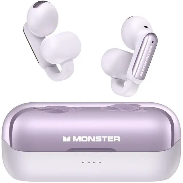Main image of Monster Wireless Earbuds Open AC601, Comfort Clip-On Bluetooth Earbuds, Bluetooth 5.4 Open Ear Buds with Environmental Noise Cancellation, IPX5 Waterproof & Touch Control Wireless Headph