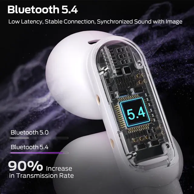 Alt view image 4 of 5 - Monster Wireless Earbuds Open AC601, Comfort Clip-On Bluetooth Earbuds, Bluetooth 5.4 Open Ear Buds with Environmental Noise Cancellation, IPX5 Waterproof & Touch Control Wireless Headph