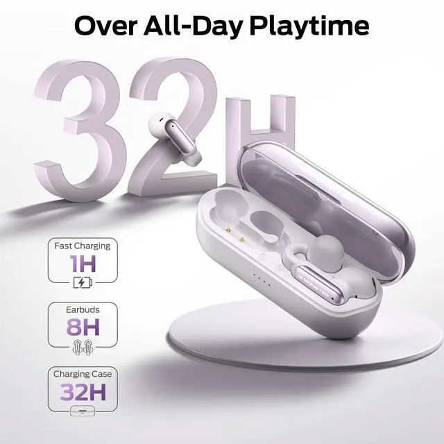 Alt view image 5 of 5 - Monster Wireless Earbuds Open AC601, Comfort Clip-On Bluetooth Earbuds, Bluetooth 5.4 Open Ear Buds with Environmental Noise Cancellation, IPX5 Waterproof & Touch Control Wireless Headph