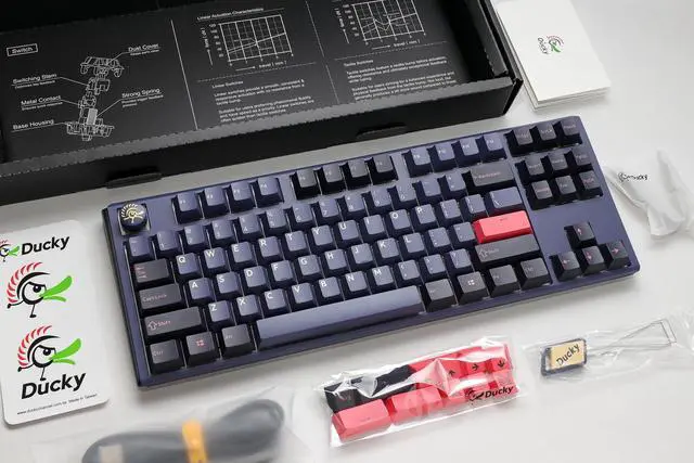 Alt view image 2 of 5 - Ducky One 3 Cosmic Blue Mini Mechanical Keyboard, RGB LED - MX Brown (US)