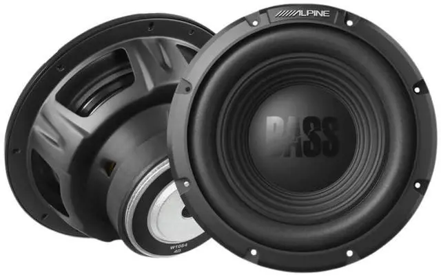 Alt view image 2 of 4 - Alpine W10S4 10" 750 Watt Peak 250 Watt RMS 4-Ohm Car Audio Subwoofer Sub