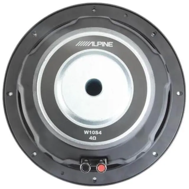 Alt view image 4 of 4 - Alpine W10S4 10" 750 Watt Peak 250 Watt RMS 4-Ohm Car Audio Subwoofer Sub