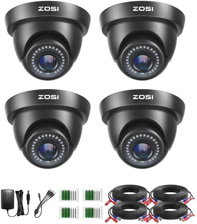 Main image of ZOSI 4 Pack 1080P 1920TVL HD-TVI Dome Security Cameras,Night Vision,2MP Indoor Outdoor Home Surveillance CCTV Camera for 1080P/5MP/4K TVI Analog DVR