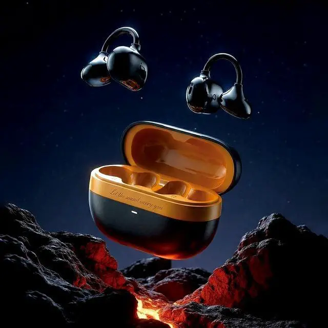 Alt view image 2 of 5 - pamu Clip-On Open Ear Earbuds Wireless Bluetooth Headphones for Running Workout Sport Ultra-Light Comfort Deep Bass Powerful Sound Auto L-R Recognition Black (S80 Black)