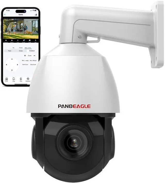 Main image of PANOEAGLE 5MP PTZ PoE IP Camera Outoodoor Speed Dome, 25x Optical Zoom Security Camera with Auto Tracking, Human Vehicle Detection,2-Way Talk, 330ft IR Night Vision,512G Card Slot,IP66,NDAA Compliant