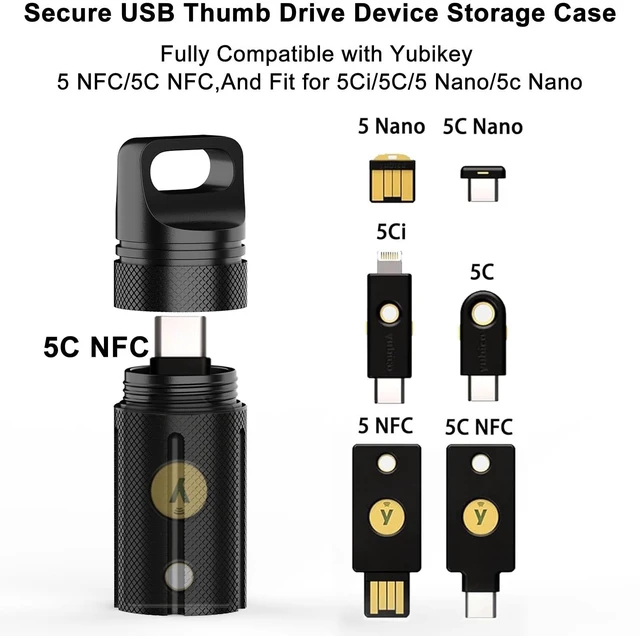 Alt view image 3 of 5 - 2PCS Secure Portable Protector Case,Fully Compatible with YubiKey 5/5C NFC