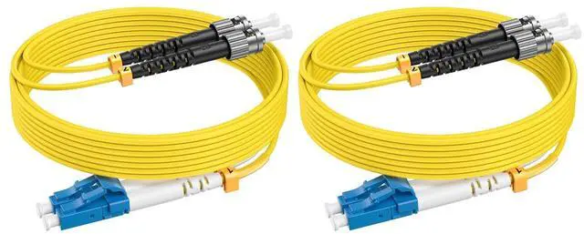 Main image of RamboCables OS2 LC to ST Fiber Patch Cable, 26ft/8m-2pack, Single Mode Fiber, Duplex 9/125m, Fiber Optic Cable, Optical Jumper Cable Patch Cord LSZH, Length Option: 1m-30m,
