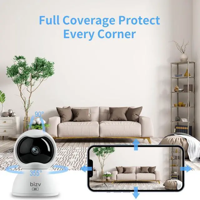 Alt view image 5 of 5 - bizv 4G LTE Cellular Security Camera Wireless Outdoor,4MP Solar Powered No WiFi Security Camera, Color Night Vision, Smart Detection,Two Way Audio,Local/Cloud Storage (US-V13)