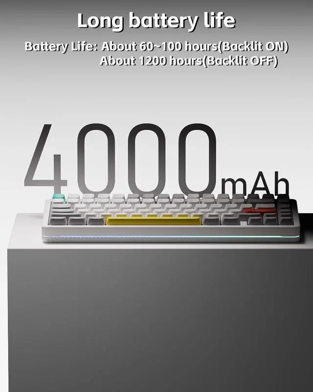 Alt view image 4 of 5 - NuPhy Halo V2 IO Wireless Mechanical Keyboard with PBT Keycaps,Hot Swappable Custom Gaming Keyboard,Aluminum Alloy Frame,RGB Backlit,Gasket Structure,BT5.0/USB-C/2.4GHz Low Latency Office Keybo
