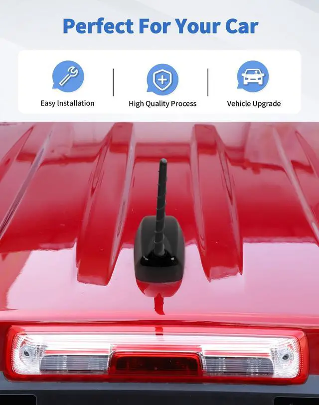 Alt view image 3 of 5 - DSWSQ Black Shark Fin Shape Roof Antenna Cover Decor Trim for Chevrolet Colorado/GMC Canyon 2023 2024 2025