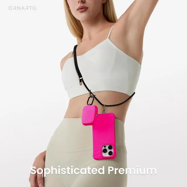 Alt view image 5 of 5 - ORNARTO Vortuxe for AirPods Pro 2 Case - 2X MIL-STD Drop Protection, Liquid Silicone Shockproof Cover with Carabiner, Sleek Aesthetic Case for AirPods Pro 2nd / 1st Generation-Hot