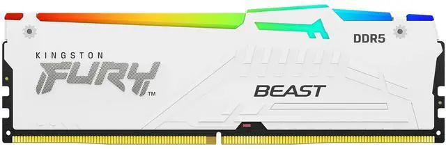 Alt view image 2 of 5 - Kingston FURY Beast White RGB 32GB (2x16GB) 5600MT/s CL40 DDR5 XMP DIMM ^^ Infrared Syncing ^^ FURY CTRL Software ^^ Overclocking ^^ Intel XMP 3.0 ^^ Kit of 2 ^^ KF556C40BWAK2-32