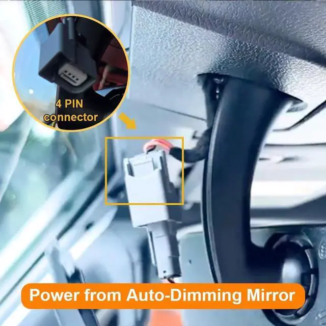 Alt view image 2 of 5 - FitDVR Dash Camera Power Adapter (4-Pin) for Jeep Gladiator JT 2020 2021 2022 2023 & Wrangler JL 2018-2023, LED Display USB Power Source, Easy to Install, 5V 12V Output, D3-062