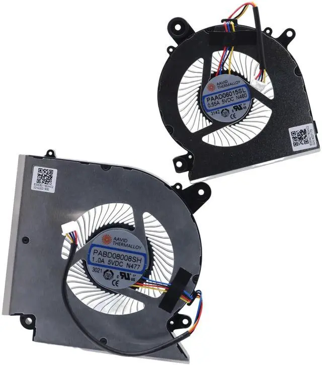 Main image of Deal4GO CPU & GPU Graphics Cooling Fan Replacement for MSI GF66 GL66 GF76 GL76 WF76 MS-1541 MS-1583 MS-1584 MS-17L1 MS-17L4, Black, PABD08008SH