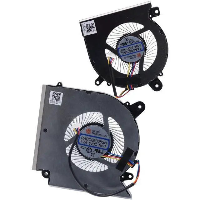 Alt view image 4 of 5 - Deal4GO CPU & GPU Graphics Cooling Fan Replacement for MSI GF66 GL66 GF76 GL76 WF76 MS-1541 MS-1583 MS-1584 MS-17L1 MS-17L4, Black, PABD08008SH