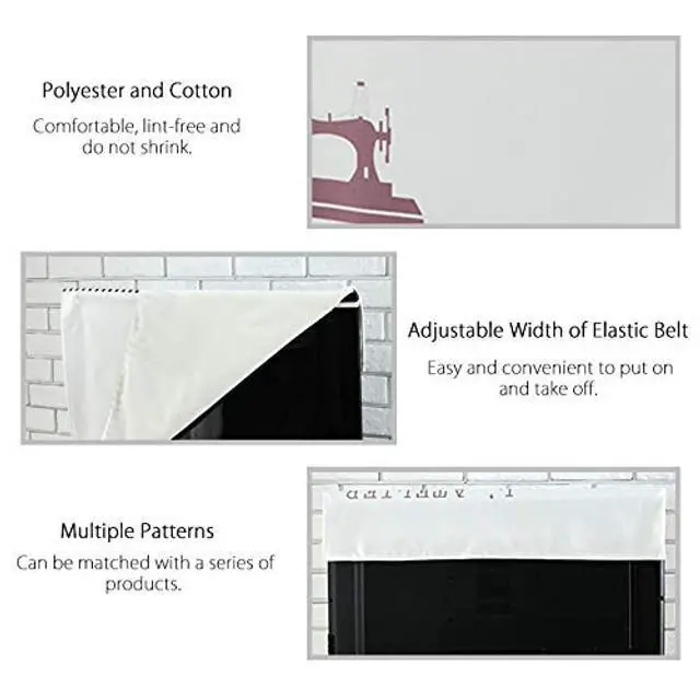 Alt view image 3 of 5 - TINTON LIFE Premium Quality Wrinkle Free Polycotton Indoor TV Dustproof Cover Cloth(Leaf 1, 65")