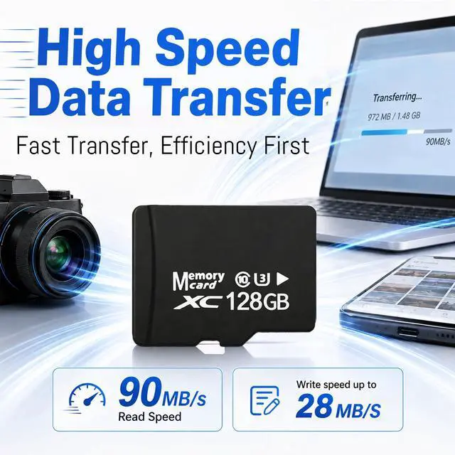 Alt view image 4 of 5 - TIDEFORCIX 2-Pack 128GB Micro SD Card for Dashcam & Security Cam U3 V30 A1