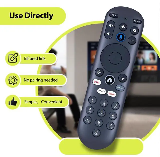 Alt view image 2 of 5 - RYQIF Replacement Voice Remote Control Fits for XUMO Stream Box Spectrum TV,Compatible for Element 4K UHD HDR Xumo TV E500AC43C E500AC50C E500AC55C E500AC65C E500AE98C