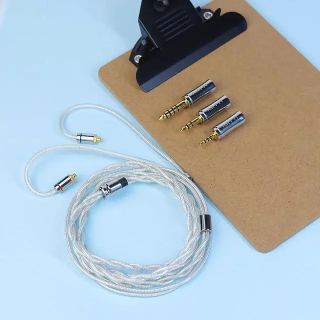 Alt view image 2 of 5 - ARTTI Spark Earphone Upgrade Cable 2 Cores 244 Strands Silver-Plated Copper 7N OCC HiFi IEM Cable 2.5/3.5/4.4mm 3in1 Plug 2pin/MMCX/QDC Cable (Silver, MMCX Bend Plug)