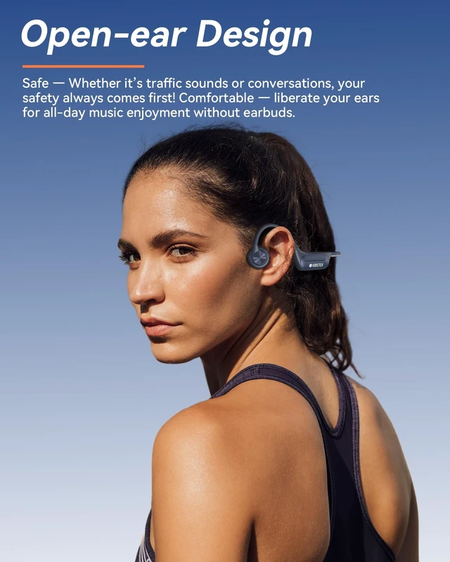 Alt view image 3 of 5 - Voistek Bone Conduction Headphones with 32GB MP3 Player, IP68 Waterproof