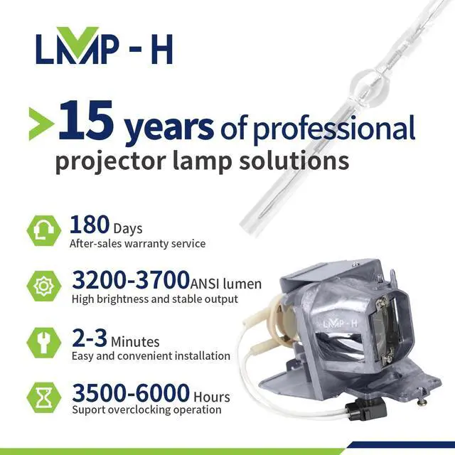 Alt view image 3 of 5 - LMP-H BL-FP210A Projector Lamp with Housing for Optoma EH341 W316ST W350 W351 X316ST X342e X350 X351 HD28DSE HD200D DH1012