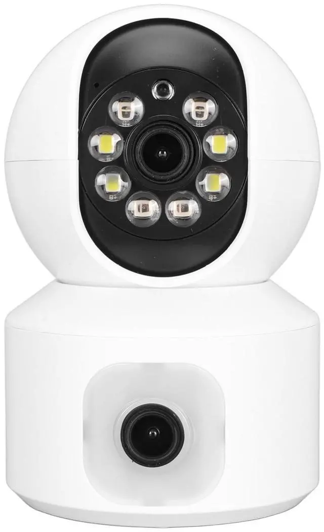 Main image of Indoor Security Camera, 2K Dual Lens Camera with Night Vision and Two-Way Audio, Supports 128GB SD Card and Cloud Storage for Home Monitoring