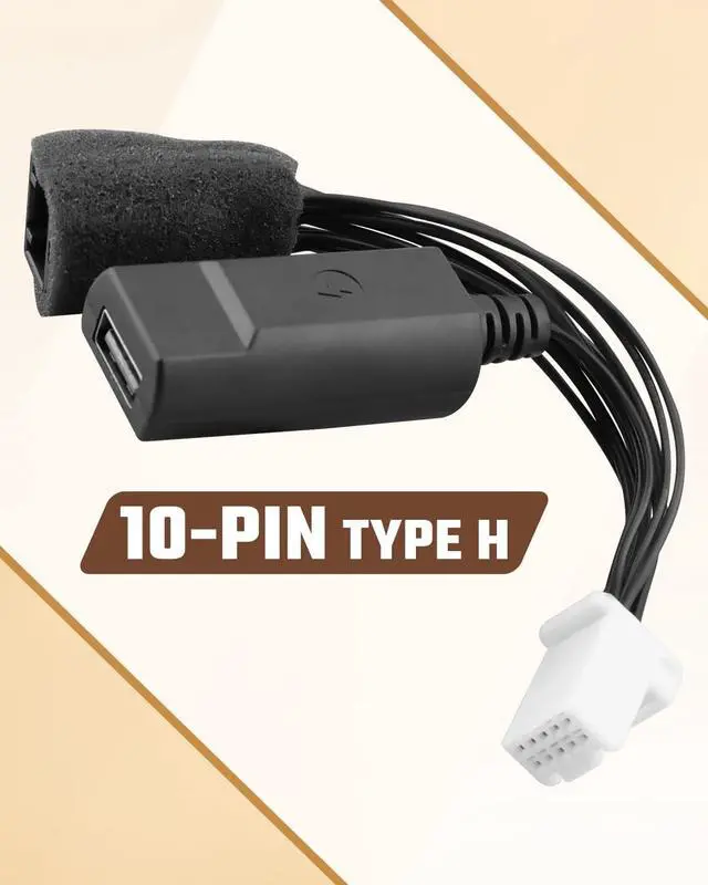 Alt view image 4 of 5 - Dashcam Power Adapter 10-pin Type H Fit for Hyundai Kia Sonata Tucson Elantra Forte Sportage Soul Telluride with USB Cable Type-C Mini Micro