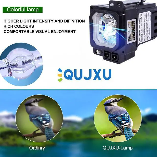 Alt view image 2 of 5 - QUJXU BHL-5010-S Replacement Projector Lamp for JVC DLA-HD990 DLA-HD950 DLA-HD750 DLA-RS35 DLA-RS25 DLA-HD550 DLA-HD350 DLA-HD250 DLA-RS20 DLA-RS15 DLA-RS10 Projector Bulb