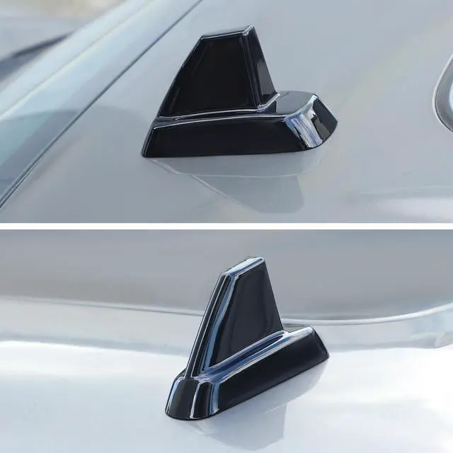 Alt view image 2 of 5 - CheroCar Shark Fin Antenna Base Cover Roof Antenna Cover Trim Decoration for 2007-2013 Chevy Silverado Suburban Tahoe Avalanche GMC Yukon Sierra Exterior Accessories