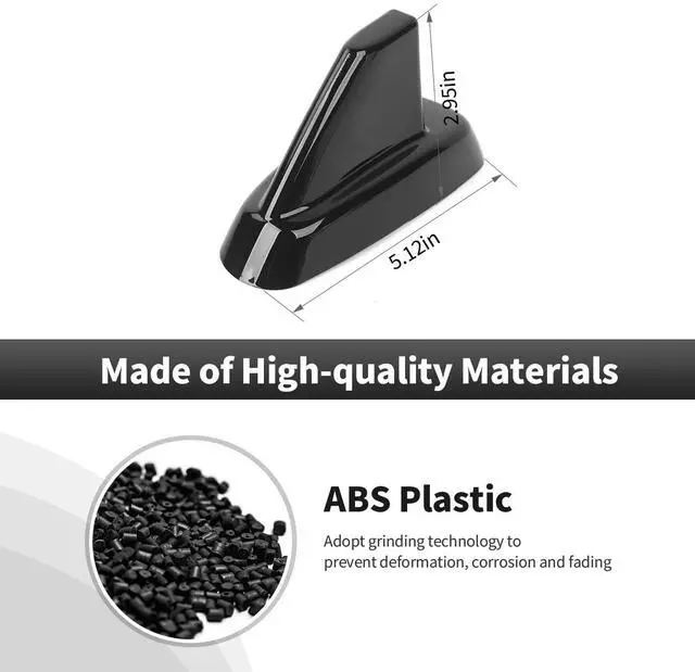 Alt view image 5 of 5 - CheroCar Shark Fin Antenna Base Cover Roof Antenna Cover Trim Decoration for 2007-2013 Chevy Silverado Suburban Tahoe Avalanche GMC Yukon Sierra Exterior Accessories