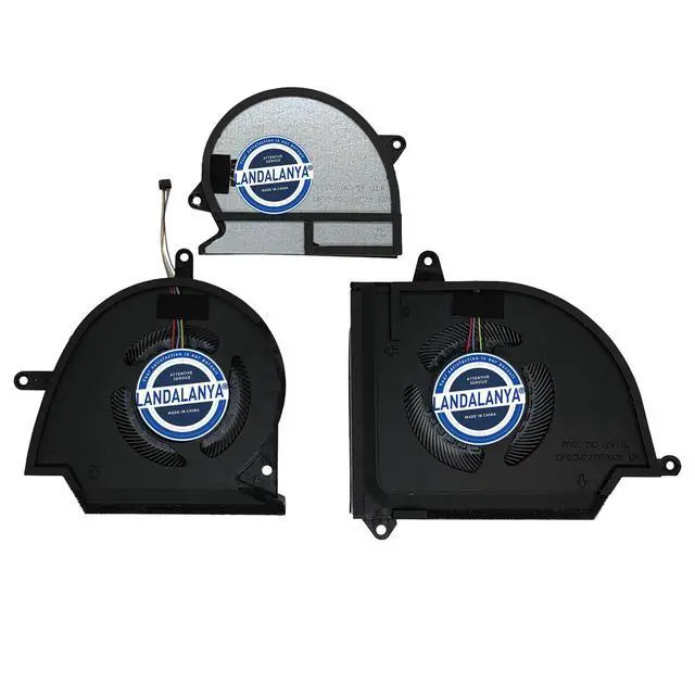 Alt view image 2 of 5 - LANDALANYA New CPU GPU and Small Cooling Fan for ASUS ROG Flow X16 GV601V GV601R GV601RE GV601RM GV601RW (FPCG DFS5J129134524 DC5V 0.5A Small Fan) FPCF DFSCK221051825 FPCJ DFSCM227163925 DC12V 1A F