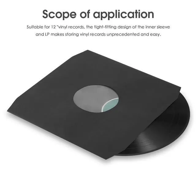 Alt view image 5 of 5 - Nobsound R18BP 20-Pack 12 Vinyl Record Paper Sleeves Anti-Static Protection Covers for LP Albums