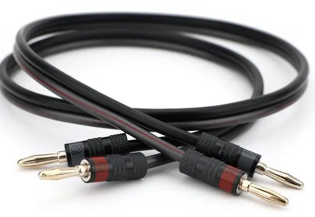 Main image of Sewell Silverback 12 AWG Speaker Wire with Silverback Pro Banana Plugs - 6 feet, CL3 Rated, Oxygen Free Copper, high Strand Count, Terminated