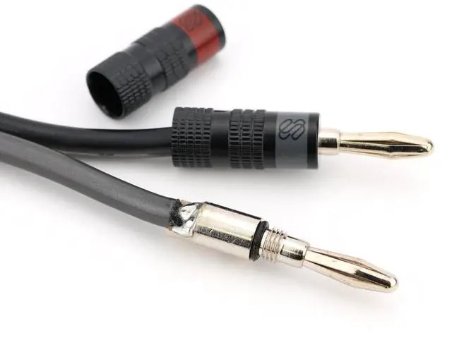 Alt view image 3 of 5 - Sewell Silverback 12 AWG Speaker Wire with Silverback Pro Banana Plugs - 6 feet, CL3 Rated, Oxygen Free Copper, high Strand Count, Terminated