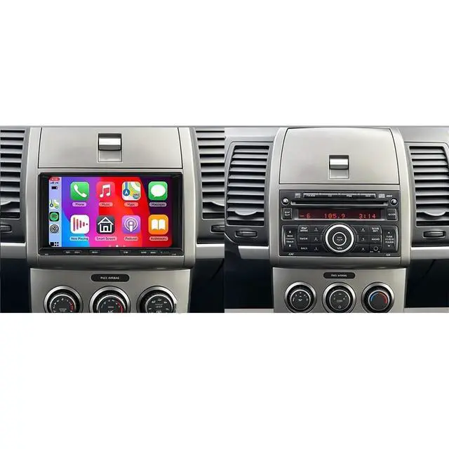 Alt view image 4 of 5 - 7 inch Car Radio Stereo for Nissan Sentra 2007-2012 Head Unit Backup Camera 2+32G Double Din Stereo for Sentra 2007 2008 2009 2010 2011 2012 with Wireless Carplay Android Auto Bluetooth RDS DSP