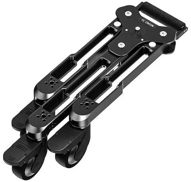Alt view image 4 of 5 - YC ONION FOTO PINETA Monopod Dolly One-Step Deploy Heavy Duty Rolling Stand, Max Load 67lbs 30kg Rubber Wheels