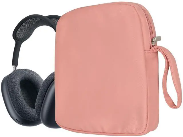 Main image of kwmobile Headphones Bag for Over Ear Headphones Compatible with Apple AirPods Max/AirPods Max 2 Case - Headphone Carry Case - Travel Sleeve - Dusty Pink