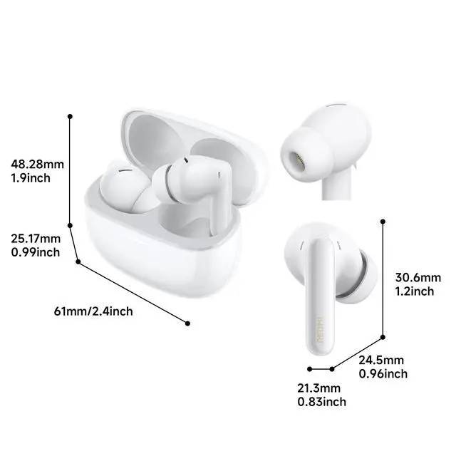 Alt view image 2 of 2 - XIAOMI REDMI Buds 8 Pro Wireless Earbuds, White, Adaptive Noise Cancelling up to 55dB, Hi-Res Audio with LDAC, 35H Battery, Dolby Atmos, IP54, Bluetooth 5.4